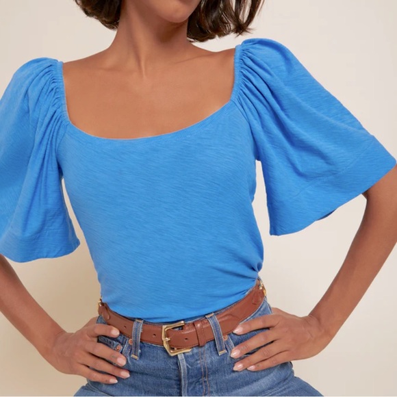 NATION LTD Jayden Flutter Sleeve Tee - Picture 1 of 8